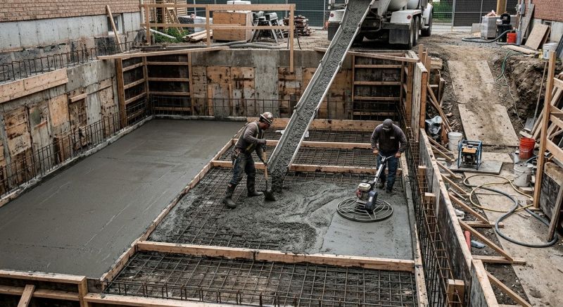 Basement Concrete Installation in Hermitage, TN