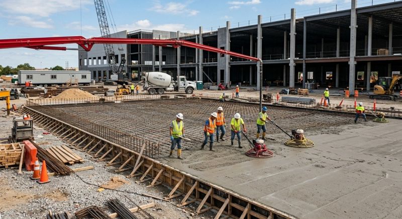Commercial Slab Construction in Antioch, TN