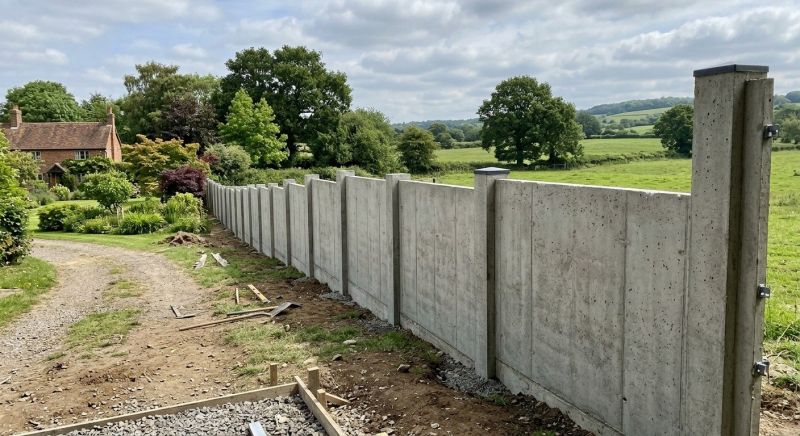 Concrete Fence Installation project example